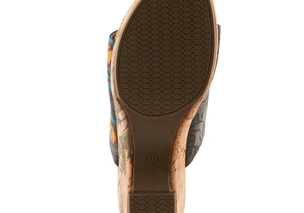L'ARTISTE NICENEASY WOMEN SANDALS - BLACK MULTI