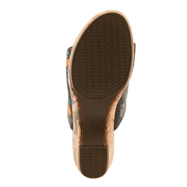 L'ARTISTE NICENEASY WOMEN SANDALS - BLACK MULTI