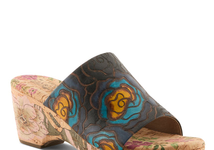 L'ARTISTE NICENEASY WOMEN SANDALS - BLACK MULTI