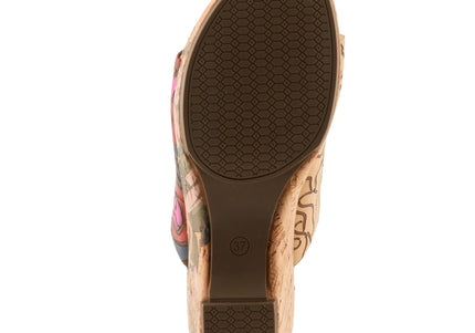 L'ARTISTE NICENEASY WOMEN SANDALS - TAN MULTI