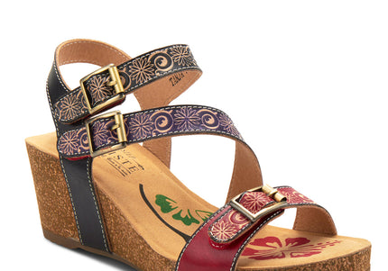 L'ARTISTE TANJA WOMEN SANDALS - Red Multi