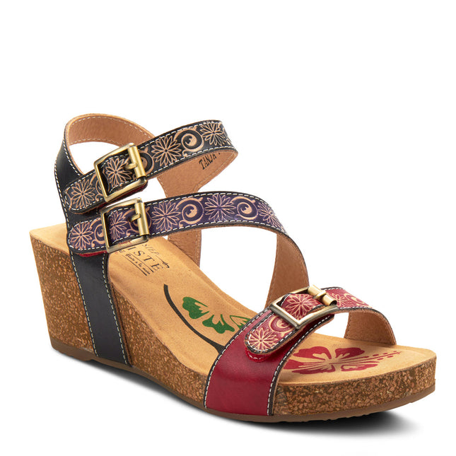 L'ARTISTE TANJA WOMEN SANDALS - Red Multi