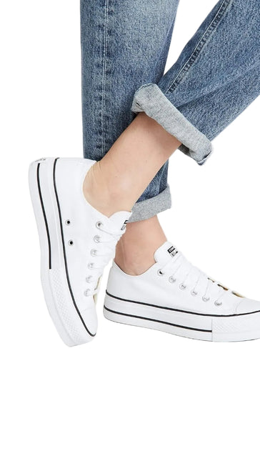 CONVERSE CHUCK TAYLOR ALL STAR LIFT PLATFORM WOMEN SNEAKERS - White/Black/White