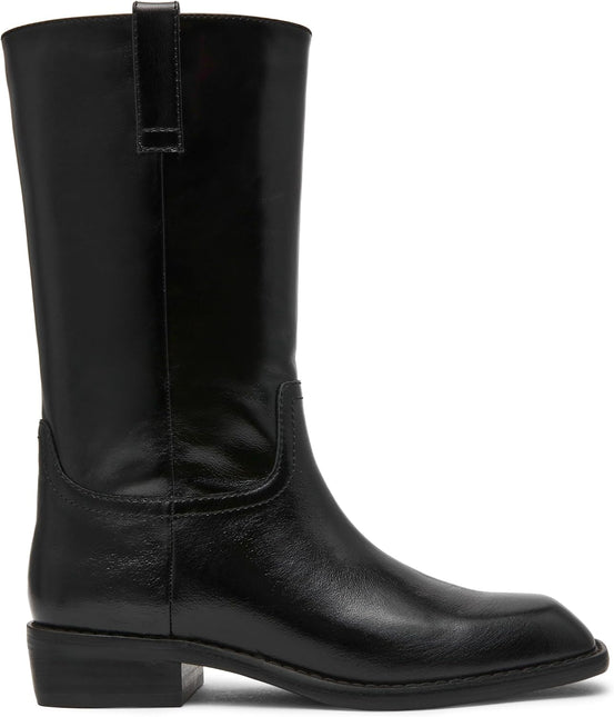 STEVE MADDEN PRIMO WOMEN BOOTS - Black Leather