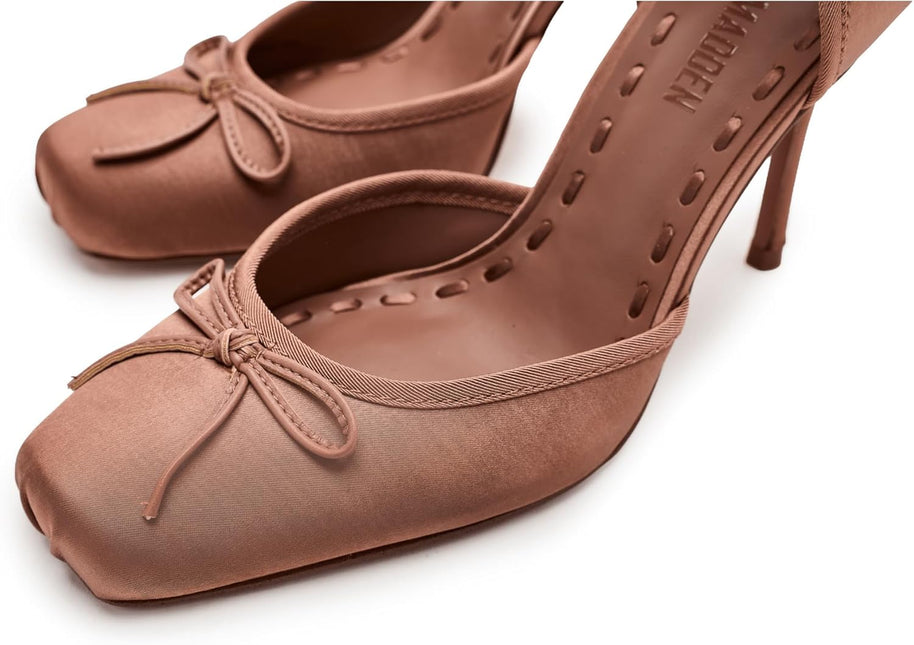 STEVE MADDEN LARINA WOMEN HEELS - Tan Satin