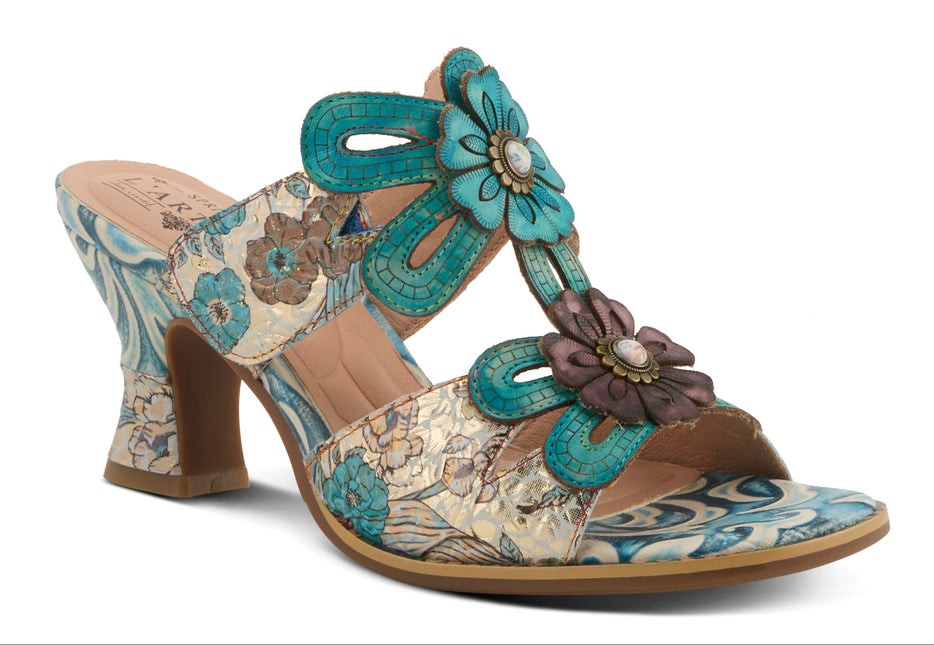 L'ARTISTE ALANIA WOMEN SANDALS - Turquoise Multi