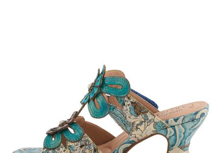 L'ARTISTE ALANIA WOMEN SANDALS - Turquoise Multi