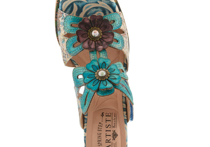 L'ARTISTE ALANIA WOMEN SANDALS - Turquoise Multi