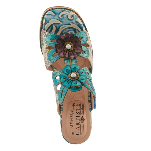 L'ARTISTE ALANIA WOMEN SANDALS - Turquoise Multi