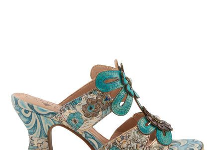 L'ARTISTE ALANIA WOMEN SANDALS - Turquoise Multi