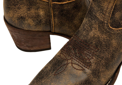 STEVE MADDEN ALBANY WOMEN BOOTS - Brown Distress