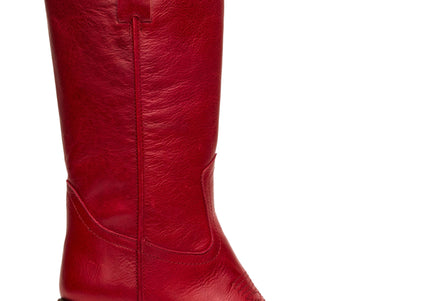 STEVE MADDEN ALBANY WOMEN BOOTS - Red Leather