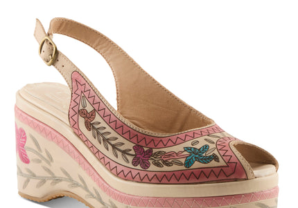 L'ARTISTE ARTDEVIVRE WOMEN SANDALS - Beige Multi