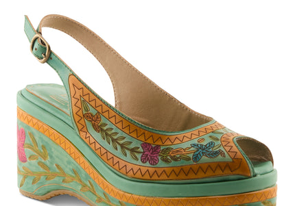 L'ARTISTE ARTDEVIVRE WOMEN SANDALS - Mint Green Multi