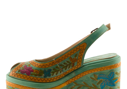 L'ARTISTE ARTDEVIVRE WOMEN SANDALS - Mint Green Multi