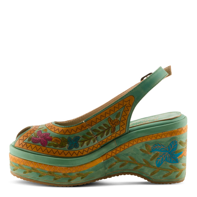 L'ARTISTE ARTDEVIVRE WOMEN SANDALS - Mint Green Multi