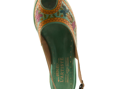 L'ARTISTE ARTDEVIVRE WOMEN SANDALS - Mint Green Multi
