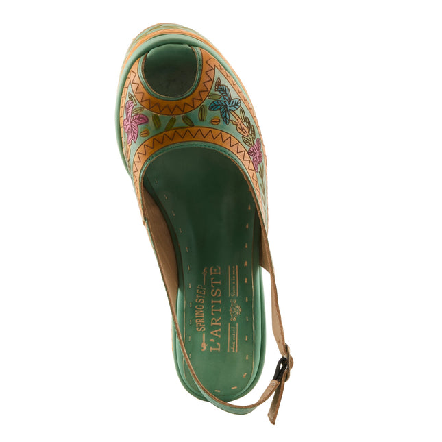 L'ARTISTE ARTDEVIVRE WOMEN SANDALS - Mint Green Multi