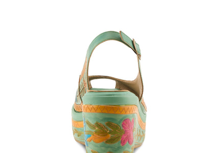 L'ARTISTE ARTDEVIVRE WOMEN SANDALS - Mint Green Multi