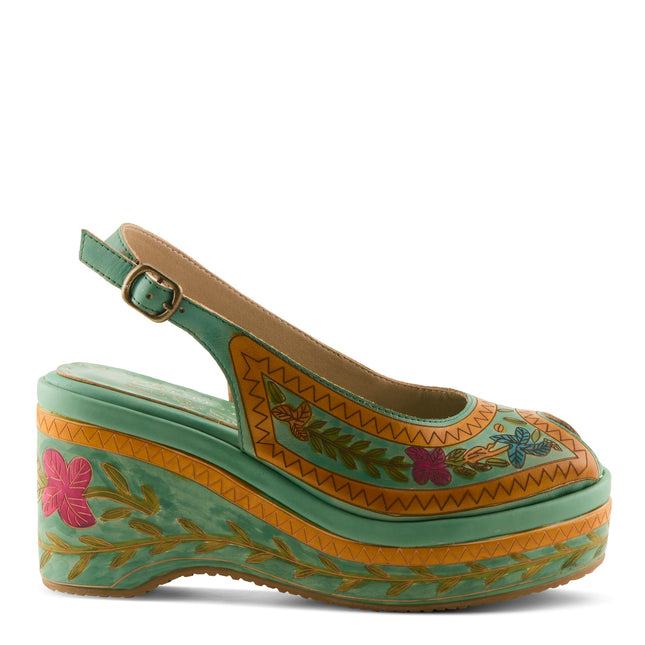 L'ARTISTE ARTDEVIVRE WOMEN SANDALS - Mint Green Multi