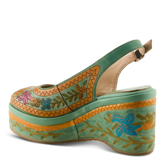 L'ARTISTE ARTDEVIVRE WOMEN SANDALS - Mint Green Multi
