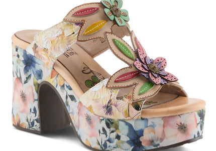 L'ARTISTE BALLOFFIRE WOMEN SANDALS - Beige Multi
