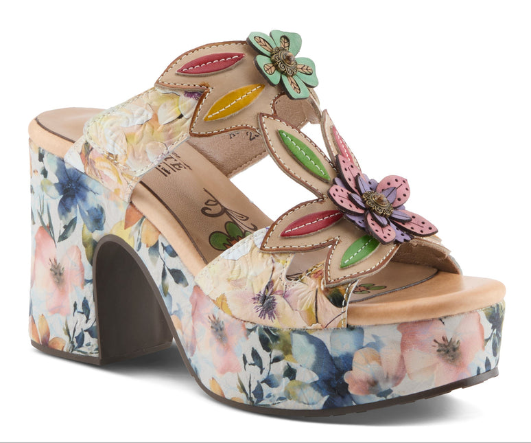 L'ARTISTE BALLOFFIRE WOMEN SANDALS - Beige Multi