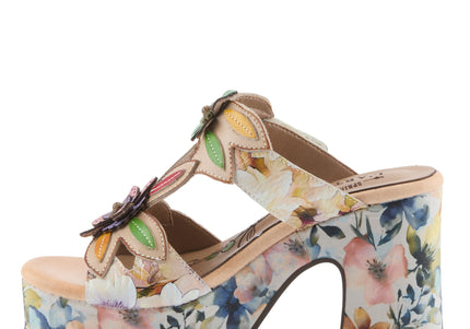 L'ARTISTE BALLOFFIRE WOMEN SANDALS - Beige Multi