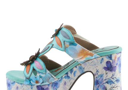 L'ARTISTE BALLOFFIRE WOMEN SANDALS - Sky Blue Multi