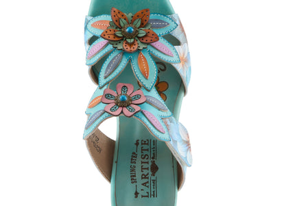 L'ARTISTE BALLOFFIRE WOMEN SANDALS - Sky Blue Multi