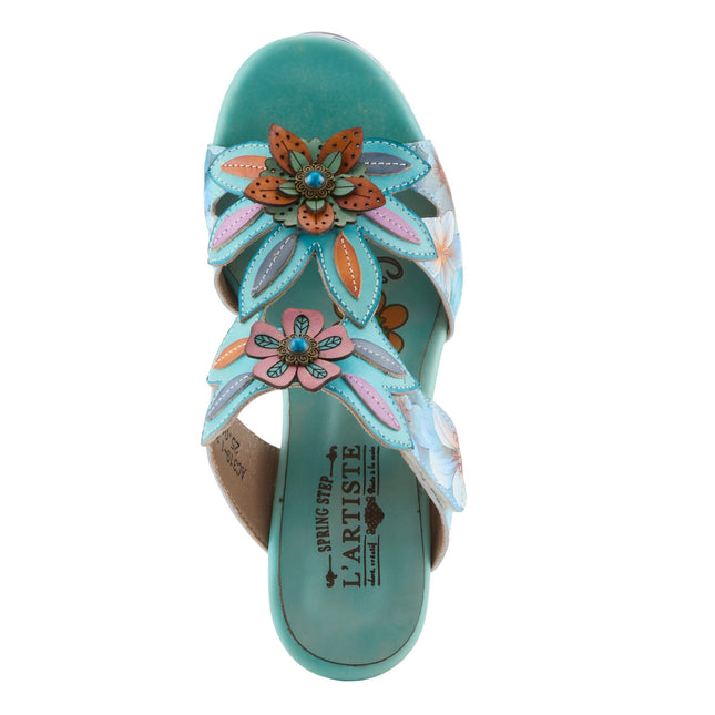 L'ARTISTE BALLOFFIRE WOMEN SANDALS - Sky Blue Multi