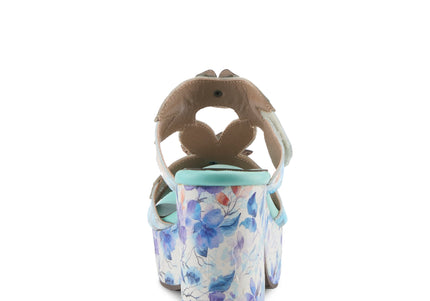 L'ARTISTE BALLOFFIRE WOMEN SANDALS - Sky Blue Multi
