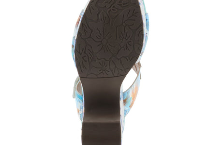 L'ARTISTE BALLOFFIRE WOMEN SANDALS - Sky Blue Multi