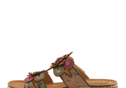 L'ARTISTE BEAUDIE WOMEN SANDALS - Tan Multi