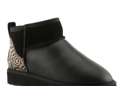 L`ARTISTE BRANDAI-GLOSS SHEARLING WOMEN BOOTS - Black Multi