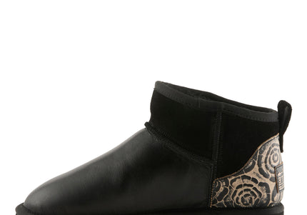 L`ARTISTE BRANDAI-GLOSS SHEARLING WOMEN BOOTS - Black Multi