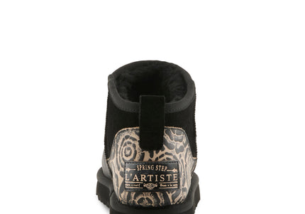 L`ARTISTE BRANDAI-GLOSS SHEARLING WOMEN BOOTS - Black Multi