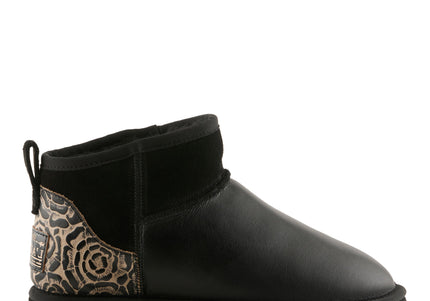 L`ARTISTE BRANDAI-GLOSS SHEARLING WOMEN BOOTS - Black Multi