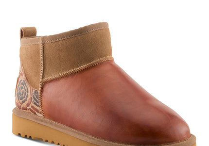 L`ARTISTE BRANDAI-GLOSS SHEARLING WOMEN BOOTS - Brown Multi