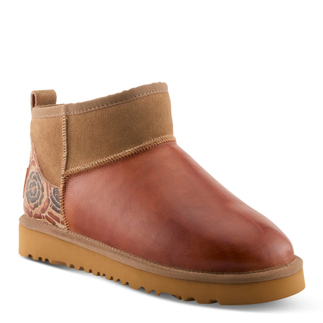 L`ARTISTE BRANDAI-GLOSS SHEARLING WOMEN BOOTS - Brown Multi