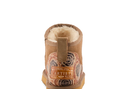 L`ARTISTE BRANDAI-GLOSS SHEARLING WOMEN BOOTS - Brown Multi