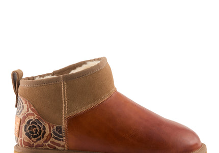 L`ARTISTE BRANDAI-GLOSS SHEARLING WOMEN BOOTS - Brown Multi