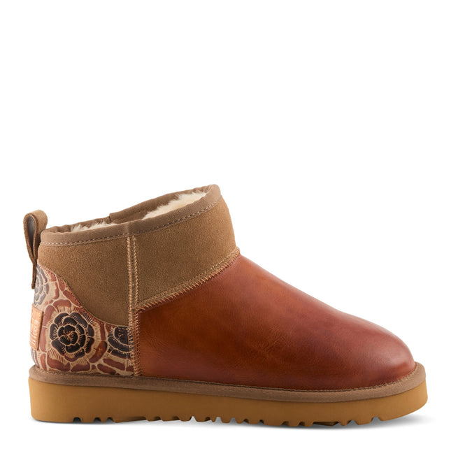 L`ARTISTE BRANDAI-GLOSS SHEARLING WOMEN BOOTS - Brown Multi