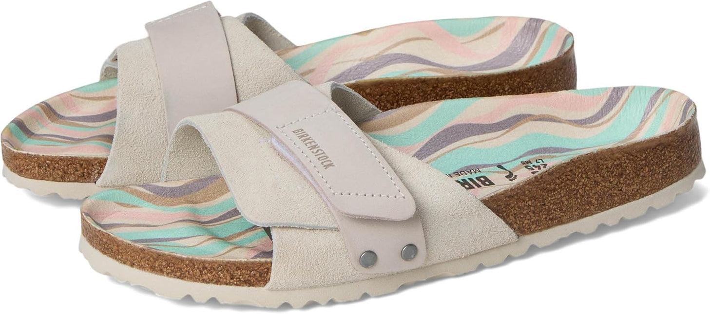 BIRKENSTOCK OITA NUBUCK-SUEDE LEATHER Women Sandals Antique White N