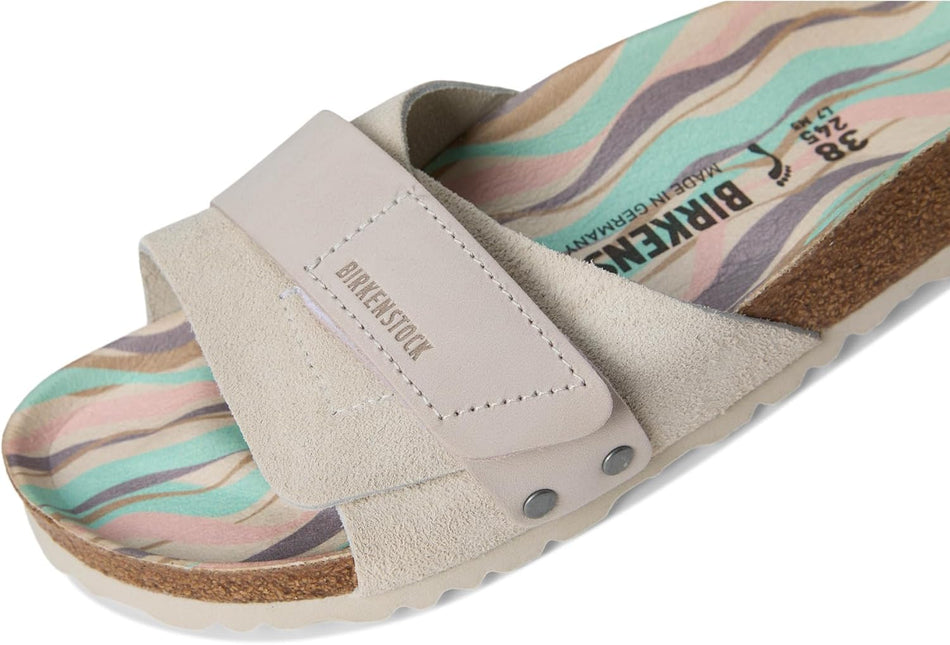 BIRKENSTOCK OITA NUBUCK-SUEDE LEATHER Women Sandals Antique White N