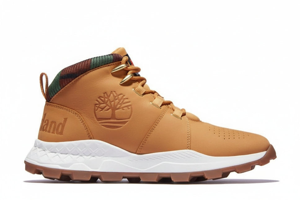 TIMBERLAND BROOKLYN MID LACE UP MEN BOOTS - Wheat Nubuck