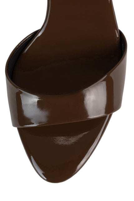 JEFFREY CAMPBELL CE-SOIRE WOMEN HEELS Coffee Patent