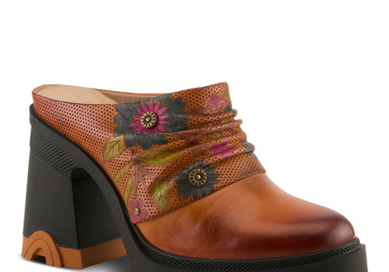L`ARTISTE CHEMISTRY WOMEN MULES - Camel Multi