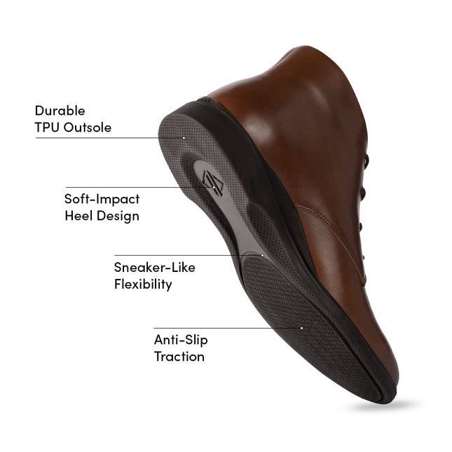 AMBERJACK THE CHUKKA MEN BOOTS - Chestnut & Mocha