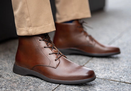 AMBERJACK THE CHUKKA MEN BOOTS - Chestnut & Mocha